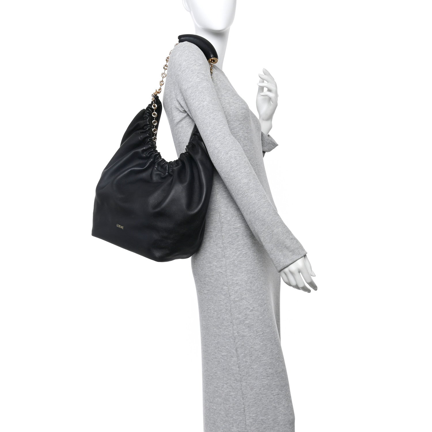 Loewe Buttery Nappa Lambskin Medium Squeeze Bag Black 2 of 9