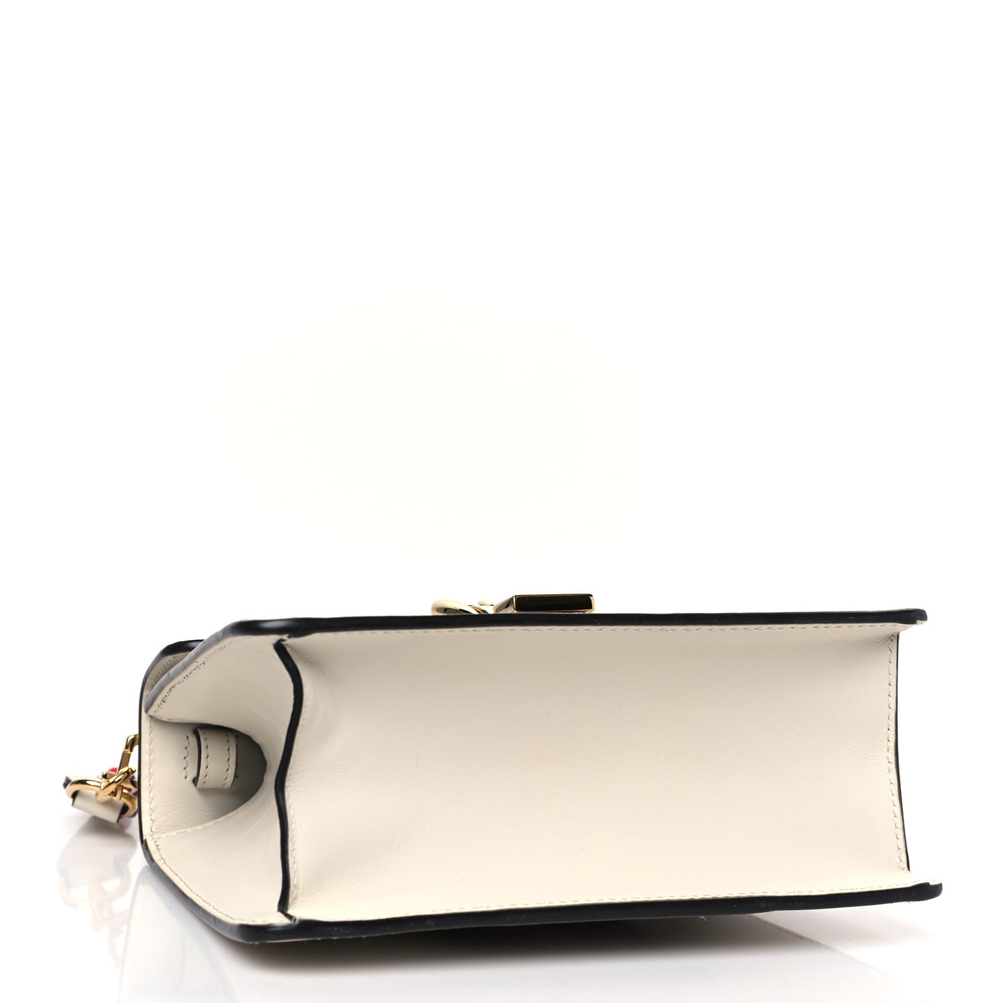 Calfskin Mini Sylvie Top Handle Bag White