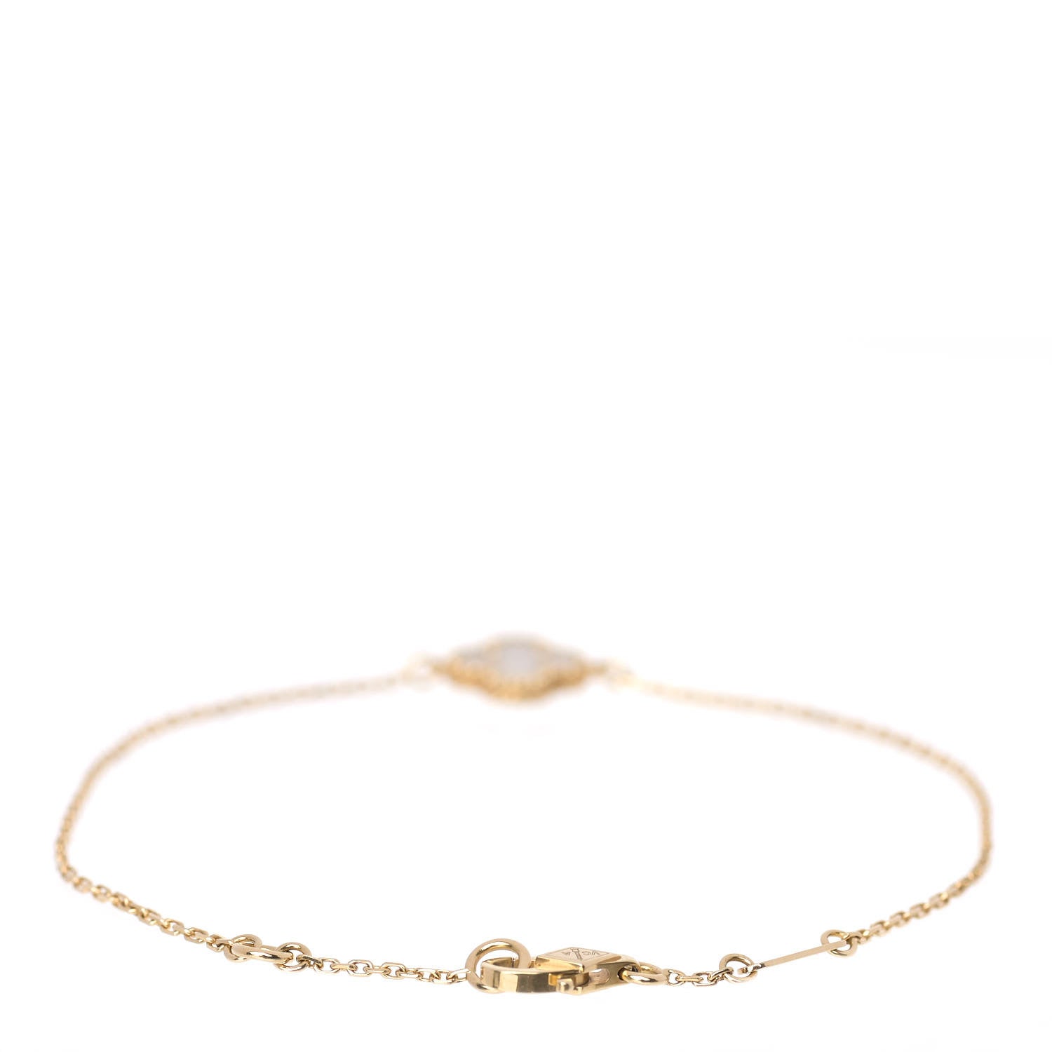 Van Cleef & Arpels 18K Yellow Gold Mother of Pearl Sweet Alhambra Bracelet 3 of 7