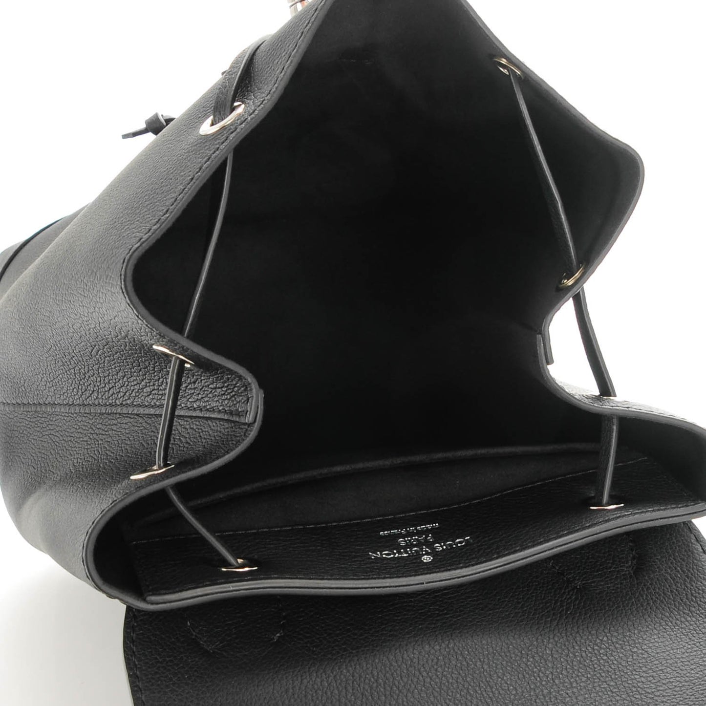 Calfskin Lockme Backpack Black