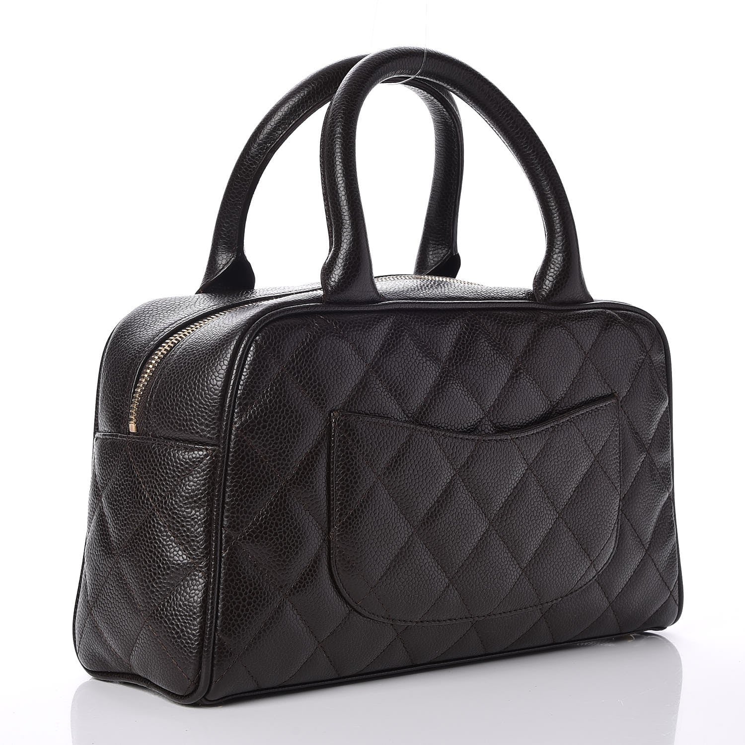 Chanel Caviar Quilted Small Bowler Brown 3 of 7
