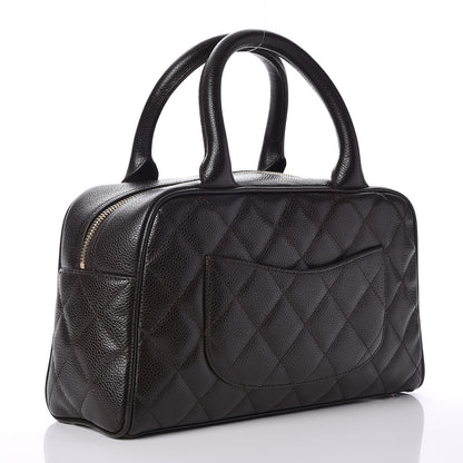 Chanel Caviar Quilted Small Bowler Brown 3 of 7