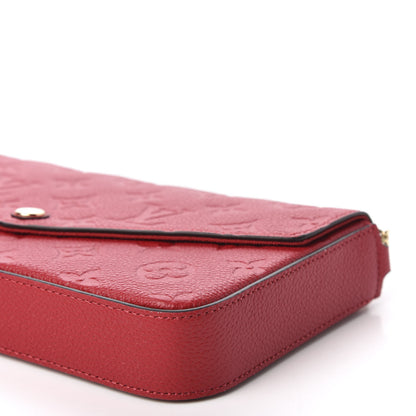 Louis Vuitton Empreinte Pochette Felicie Chain Wallet Scarlet 9 of 12