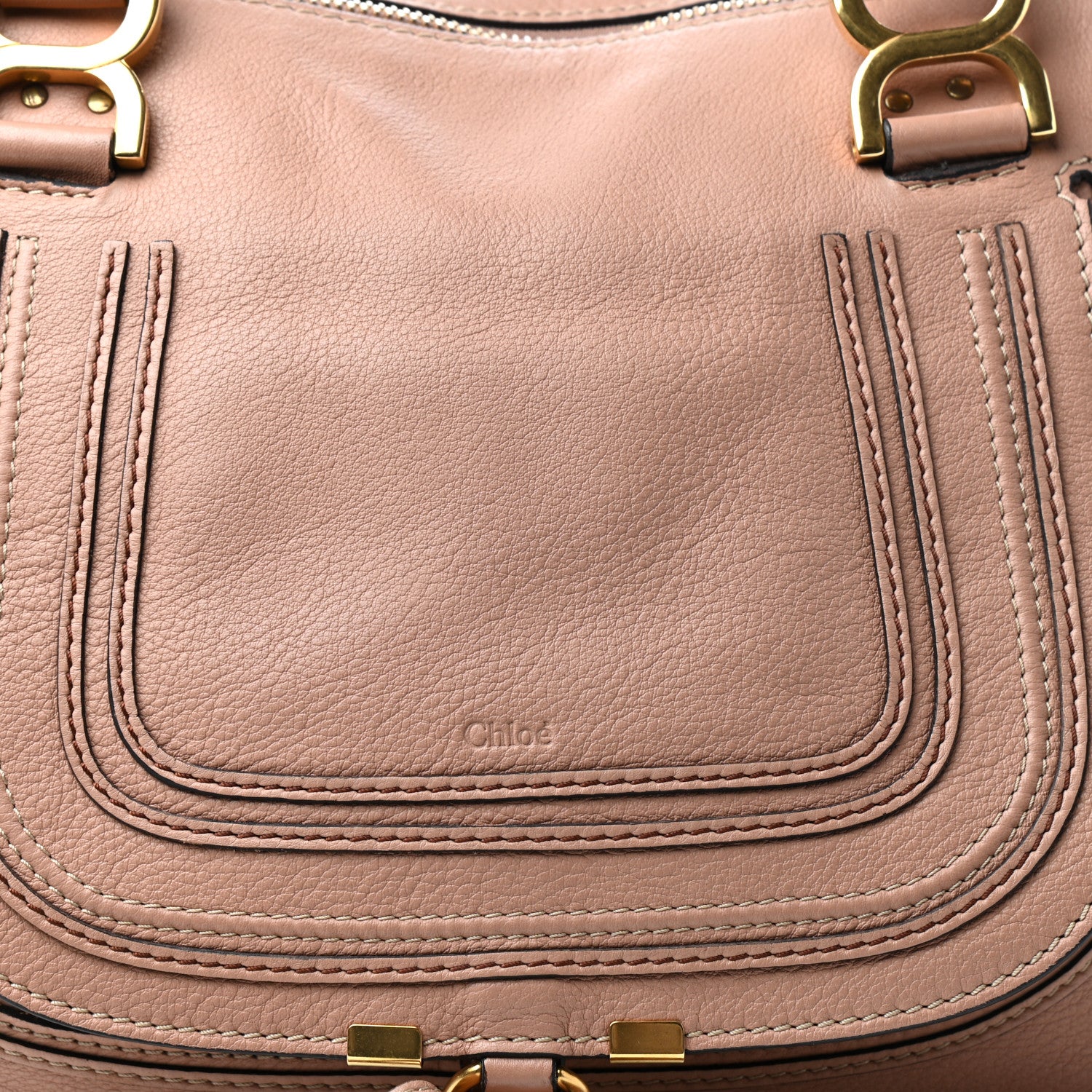 Chloe Calfskin Medium Marcie Satchel Peach Pink 9 of 9