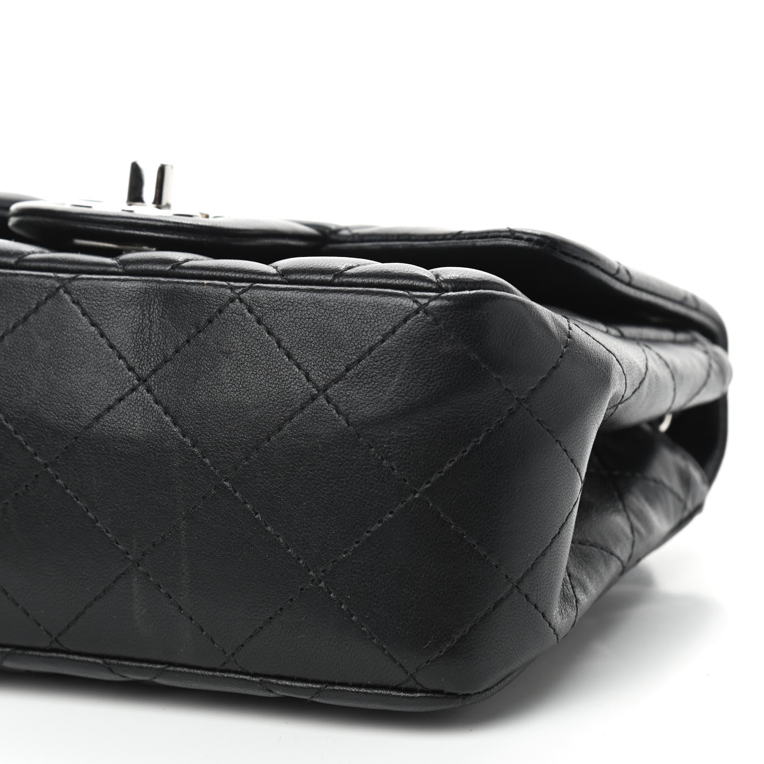 Chanel Lambskin Quilted Mini Square Flap Black 7 of 9