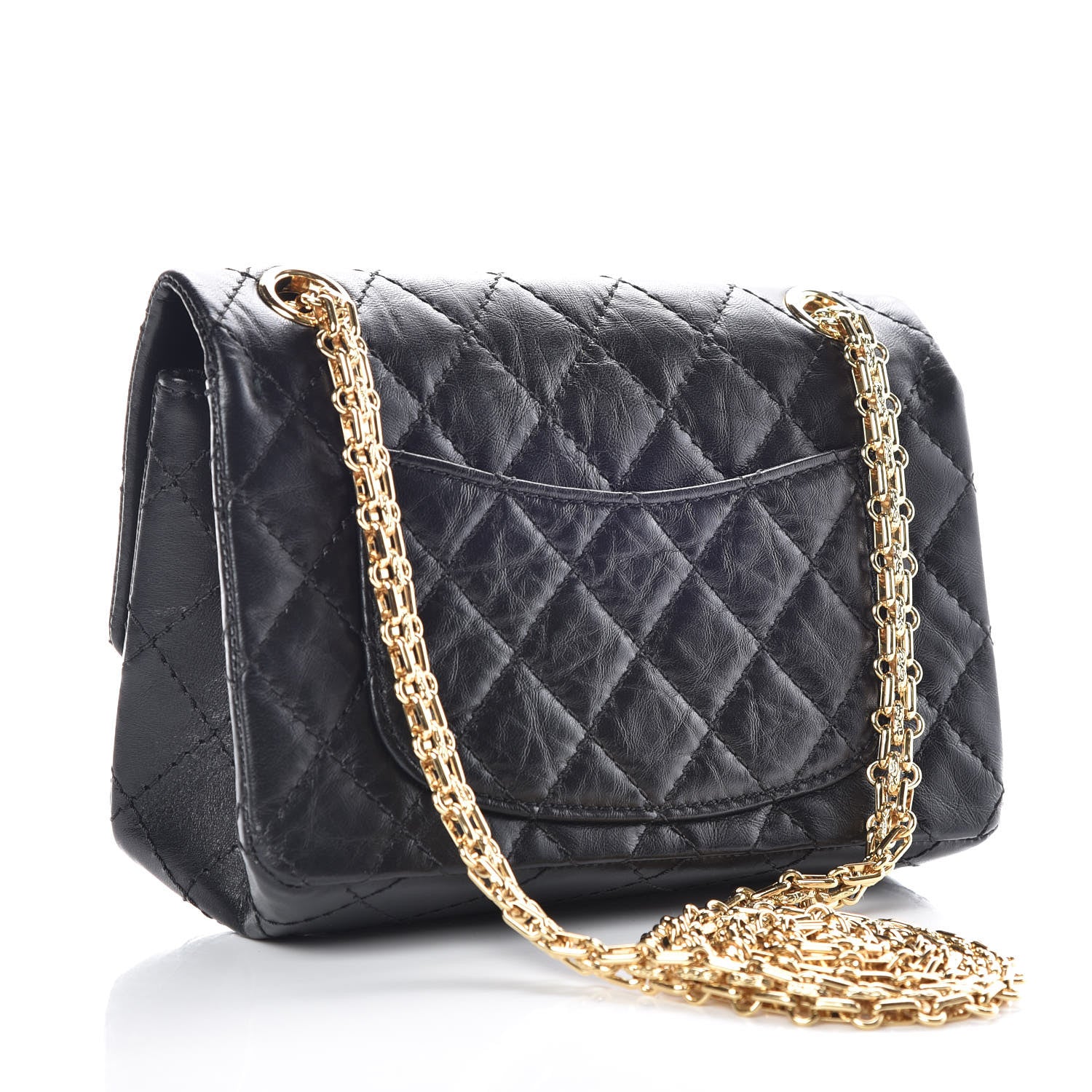 Chanel Aged Calfskin Quilted 2.55 Reissue Mini Flap Black 4 of 10