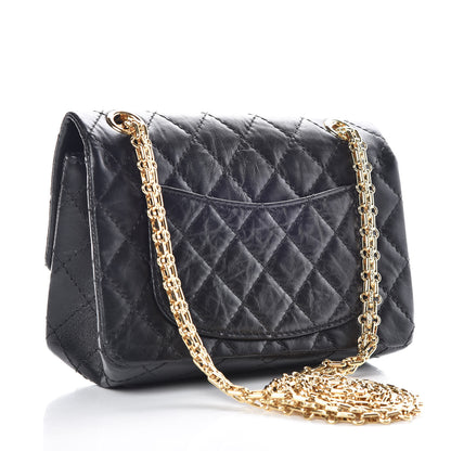 Chanel Aged Calfskin Quilted 2.55 Reissue Mini Flap Black 4 of 10