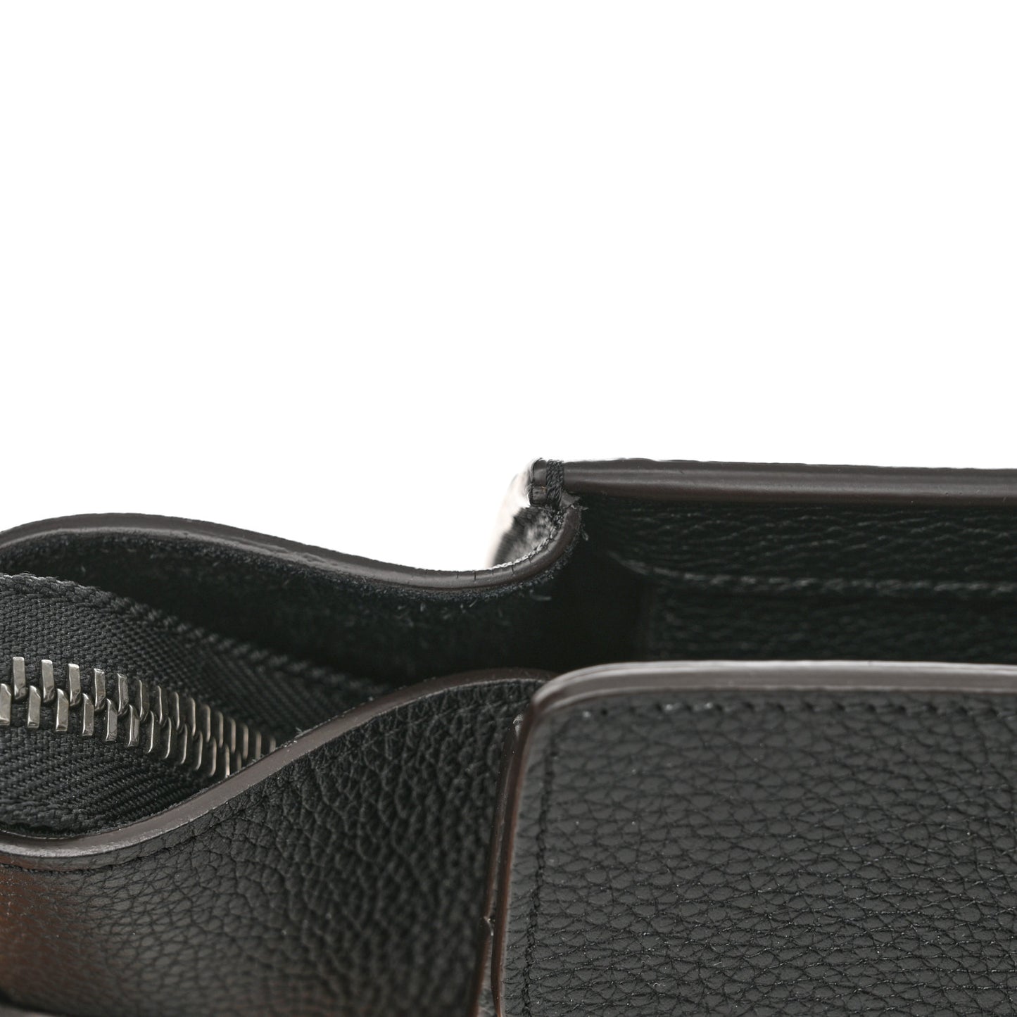 Drummed Calfskin Micro Luggage Black