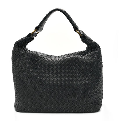 Bottega Veneta Nappa Intrecciato Pyramid Hobo Ferro Gray 1 of 12
