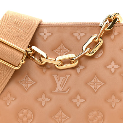 Louis Vuitton Lambskin Embossed Monogram Coussin PM Camel 7 of 10