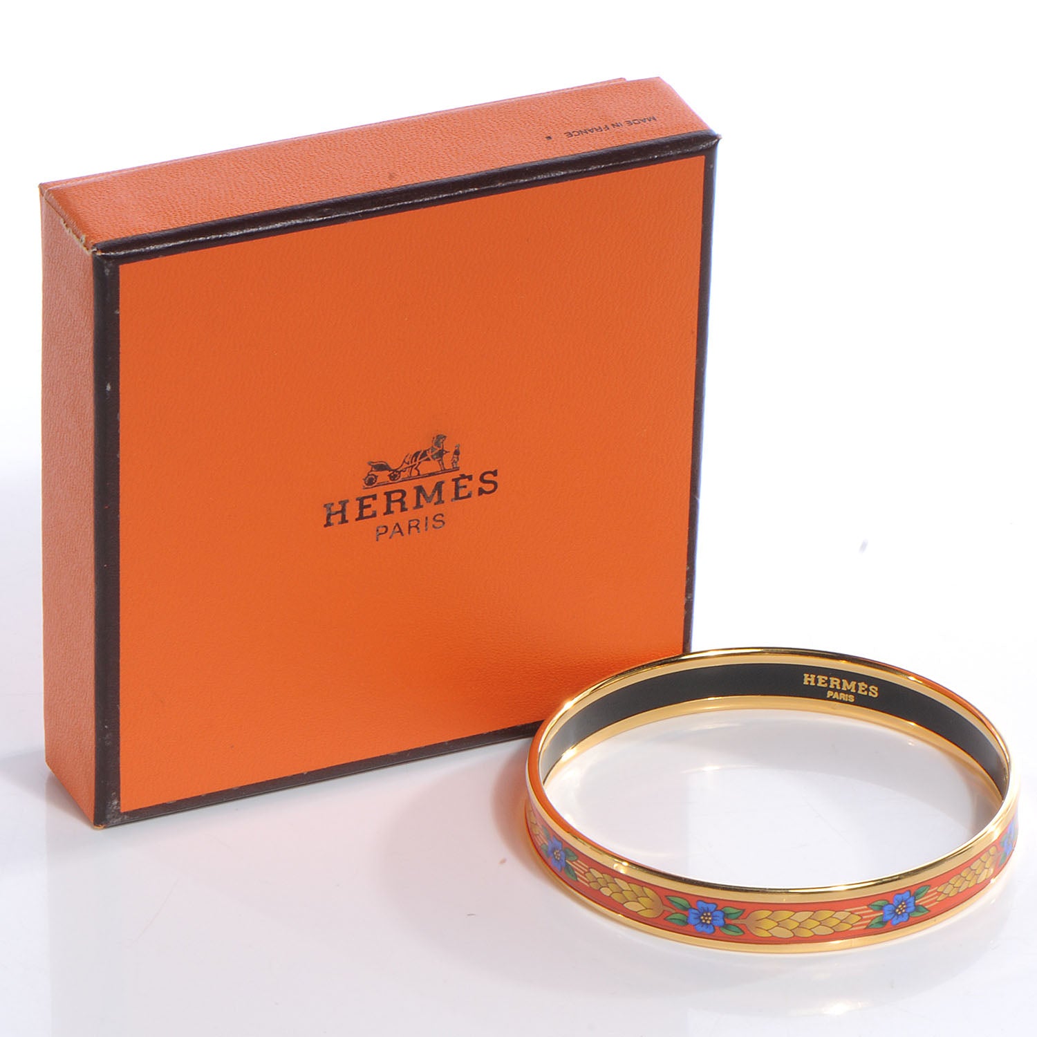 Hermes Enamel Narrow Printed Bracelet 65 6 of 6