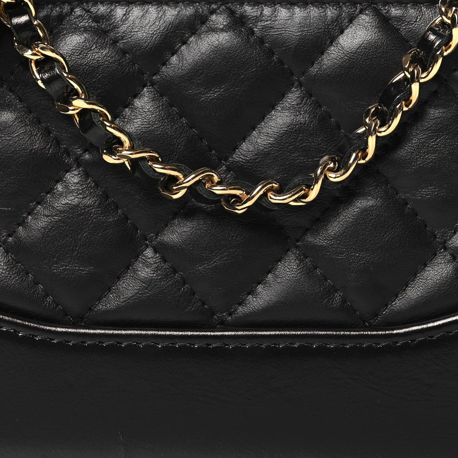 Chanel Aged Calfskin Quilted Small Gabrielle Clutch With Chain Black 11 of 14