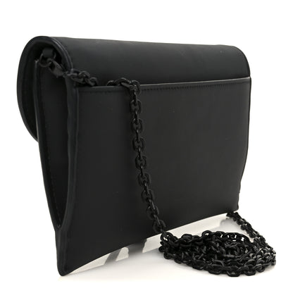 Christian Dior Ultra Matte Calfskin Saddle Chain Wallet Pouch Black 4 of 13