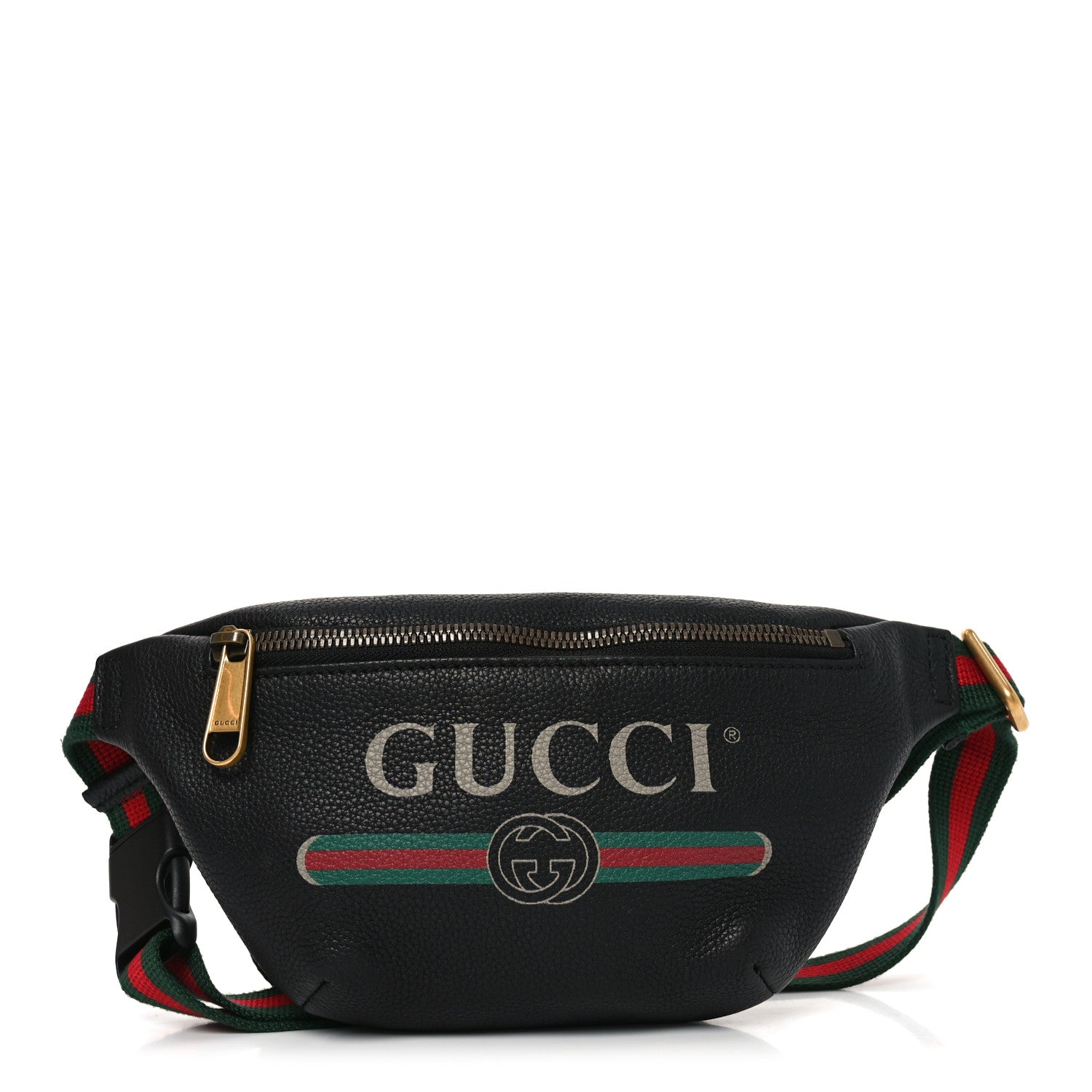 Gucci Grained Calfskin Small Logo Belt Bag Black 1 of 10