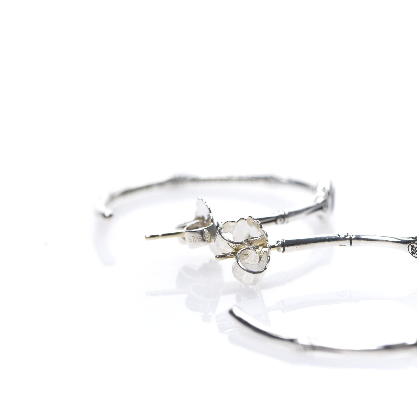 JOHN HARDY Sterling Silver Smoky Quartz Bamboo Hoop Earrings