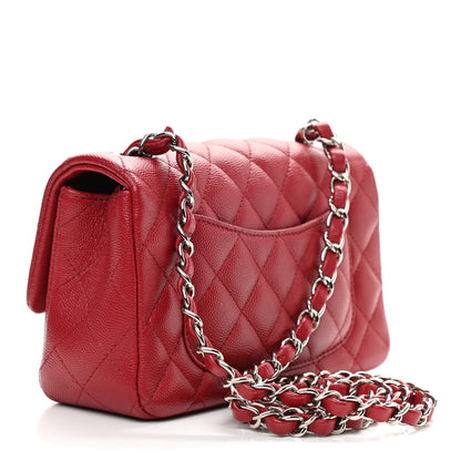 Chanel Caviar Quilted Mini Rectangular Flap Red 3 of 10