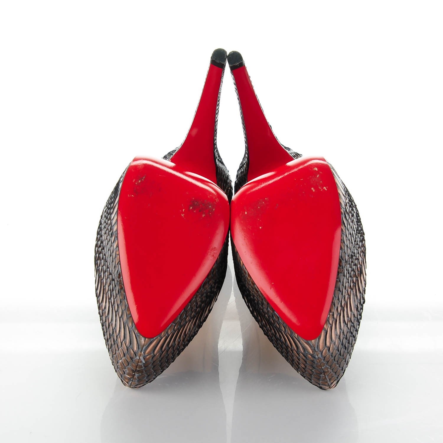 Christian Louboutin Watersnake Rocaille Daffodile 160 Pumps 39 Nude 5 of 7