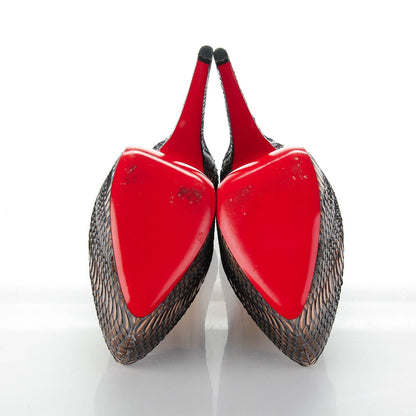 Christian Louboutin Watersnake Rocaille Daffodile 160 Pumps 39 Nude 5 of 7