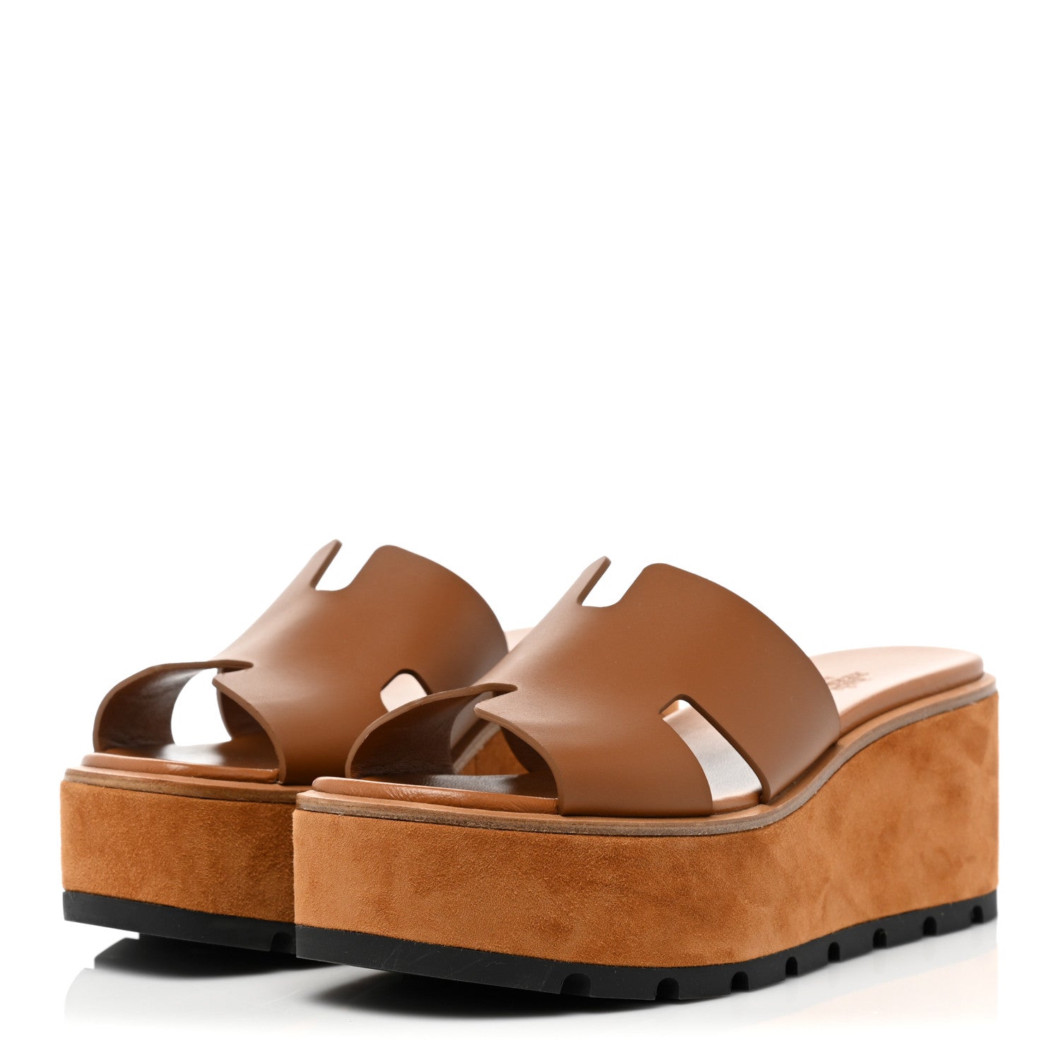 Hermes Calfskin Suede Eze 30 Sandals 38 Naturel 3 of 8