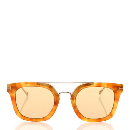 Tom Ford Alex Squared Sunglasses TF541 Blonde Havana Brown 2 of 8
