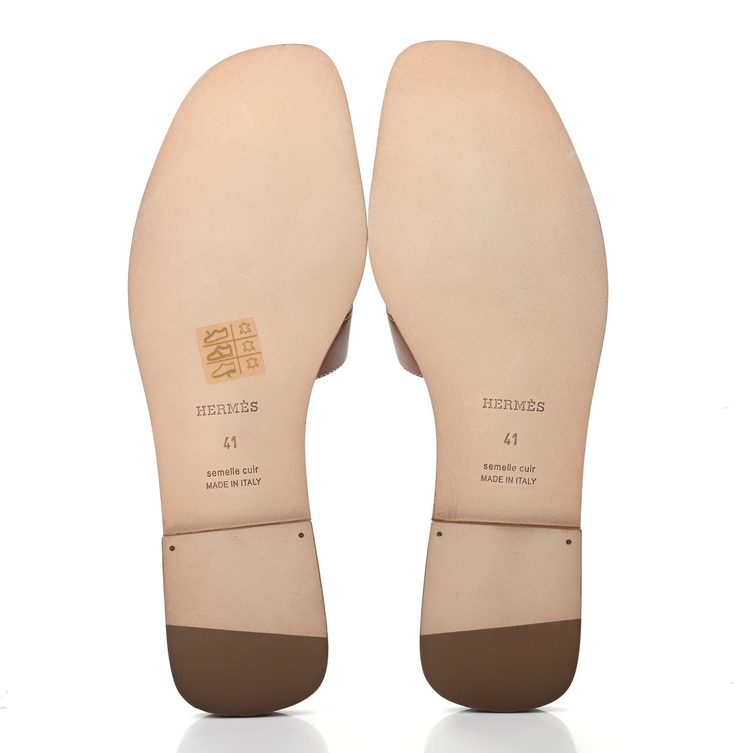 Hermes Box Calfskin Oran Sandals 41 Gold 5 of 9