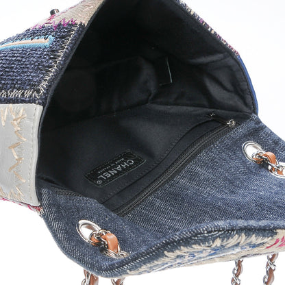 Chanel Denim Tweed Patchwork Medium Single Flap Multicolor 5 of 7