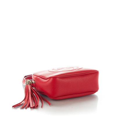 Gucci Pebbled Calfskin Small Soho Disco Bag Tabasco Red 4 of 7