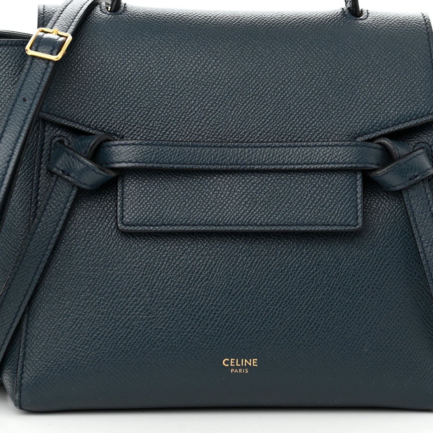 Grained Calfskin Nano Belt Bag Abyss Blue