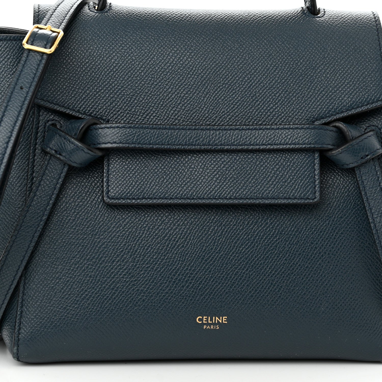 Celine Grained Calfskin Nano Belt Bag Abyss Blue 7 of 10