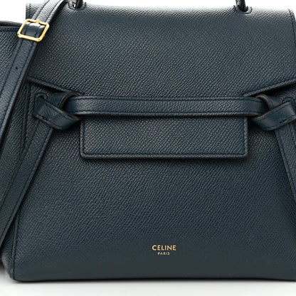 Celine Grained Calfskin Nano Belt Bag Abyss Blue 7 of 10