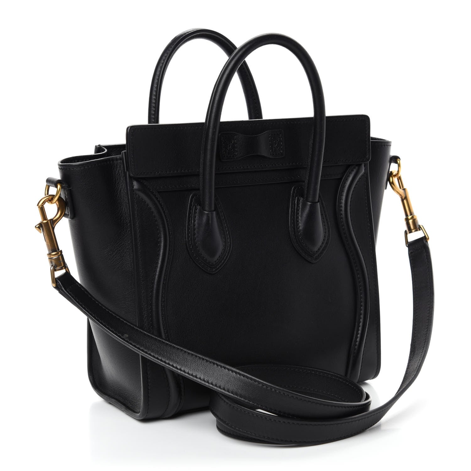 Celine Smooth Calfskin Nano Luggage Black 4 of 13