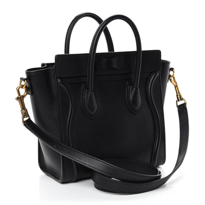 Celine Smooth Calfskin Nano Luggage Black 4 of 13