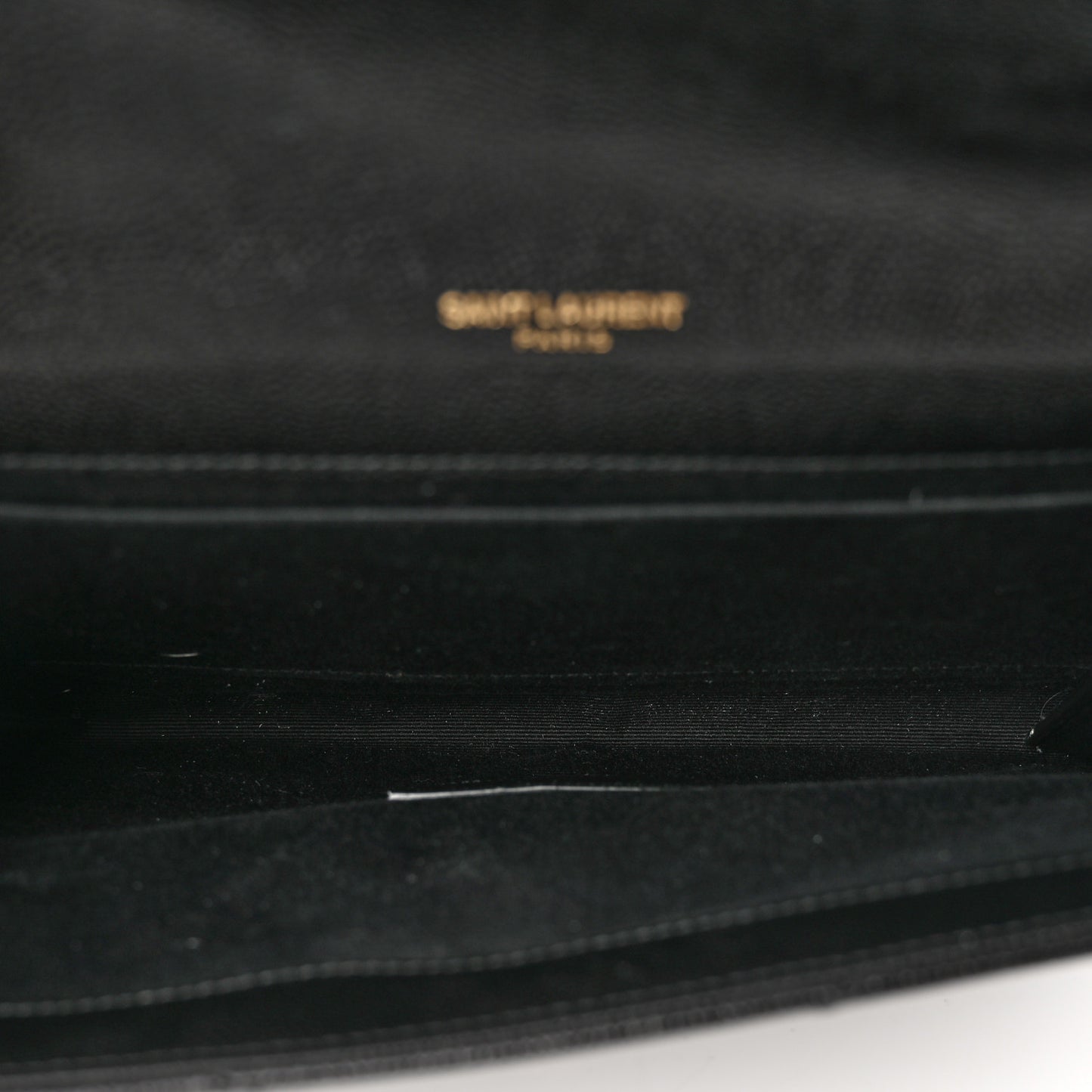 Grain De Poudre Matelasse Chevron Monogram Envelope Clutch Black