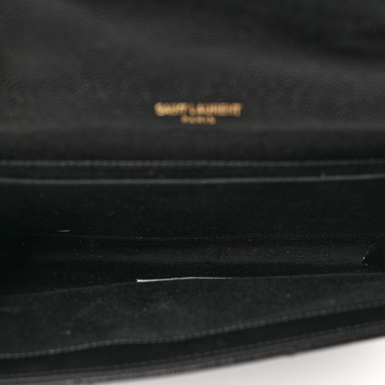 Saint Laurent Grain De Poudre Matelasse Chevron Monogram Envelope Clutch Black 5 of 8