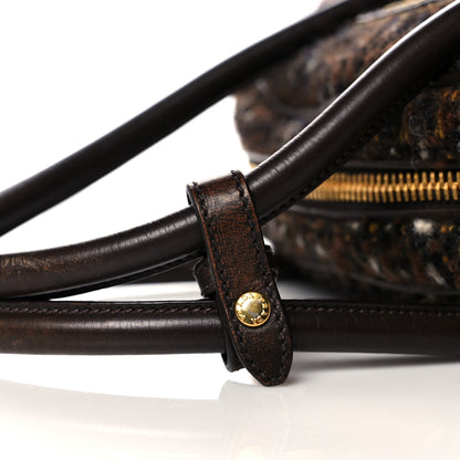 Prada Tessuto Tweed Vitello Bowling Bag Cacao Knicker 20 of 22
