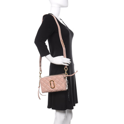 Marc Jacobs Calfskin Quilted The Softshot 21 Bag Nude 2 of 8
