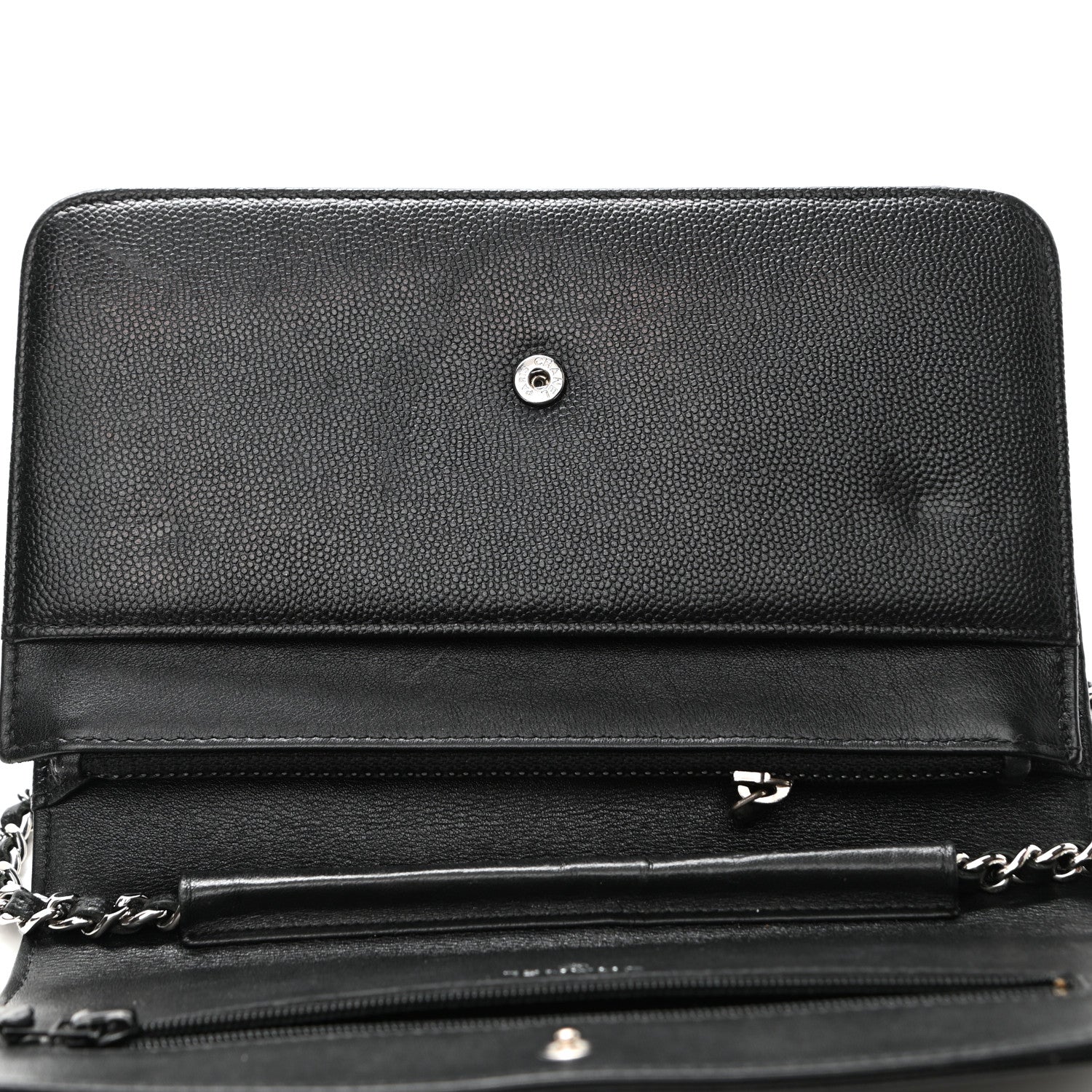 Chanel Caviar Sevruga Wallet On Chain WOC Black 12 of 13
