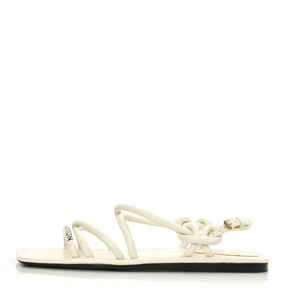 Louis Vuitton Lambskin Nova Flat Sandals 36 White 1 of 7