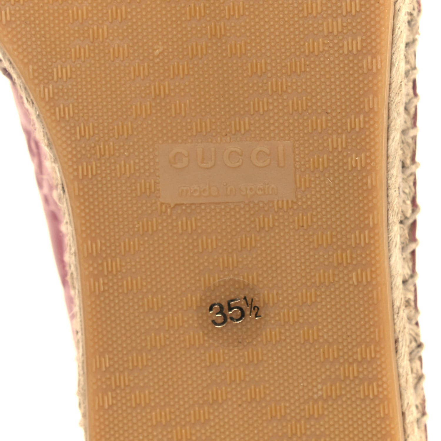 Gucci Guccissima Signature Espadrilles 35.5 Rose Baby Candy 6 of 7