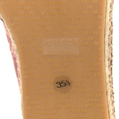 Gucci Guccissima Signature Espadrilles 35.5 Rose Baby Candy 6 of 7