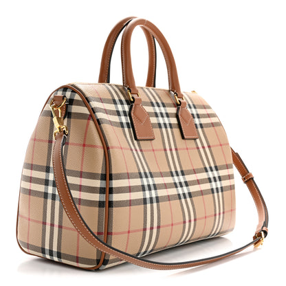 Burberry Horseferry Check Medium Bowling Bag Tan 3 of 10