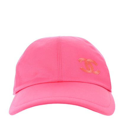 Chanel Cotton CC Cap Hat Fuchsia Orange 6 of 8