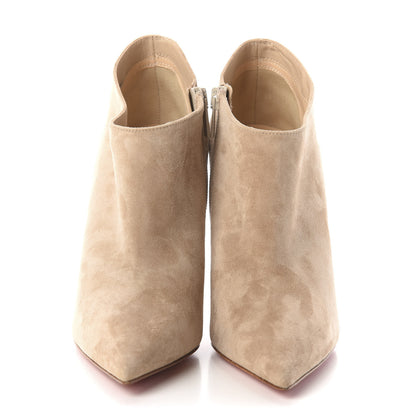 Christian Louboutin Veau Velours Gorgona 100 Ankle Boots 36 Beige 2 of 7