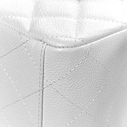 Chanel Caviar Quilted Maxi Double Flap White 12 of 14