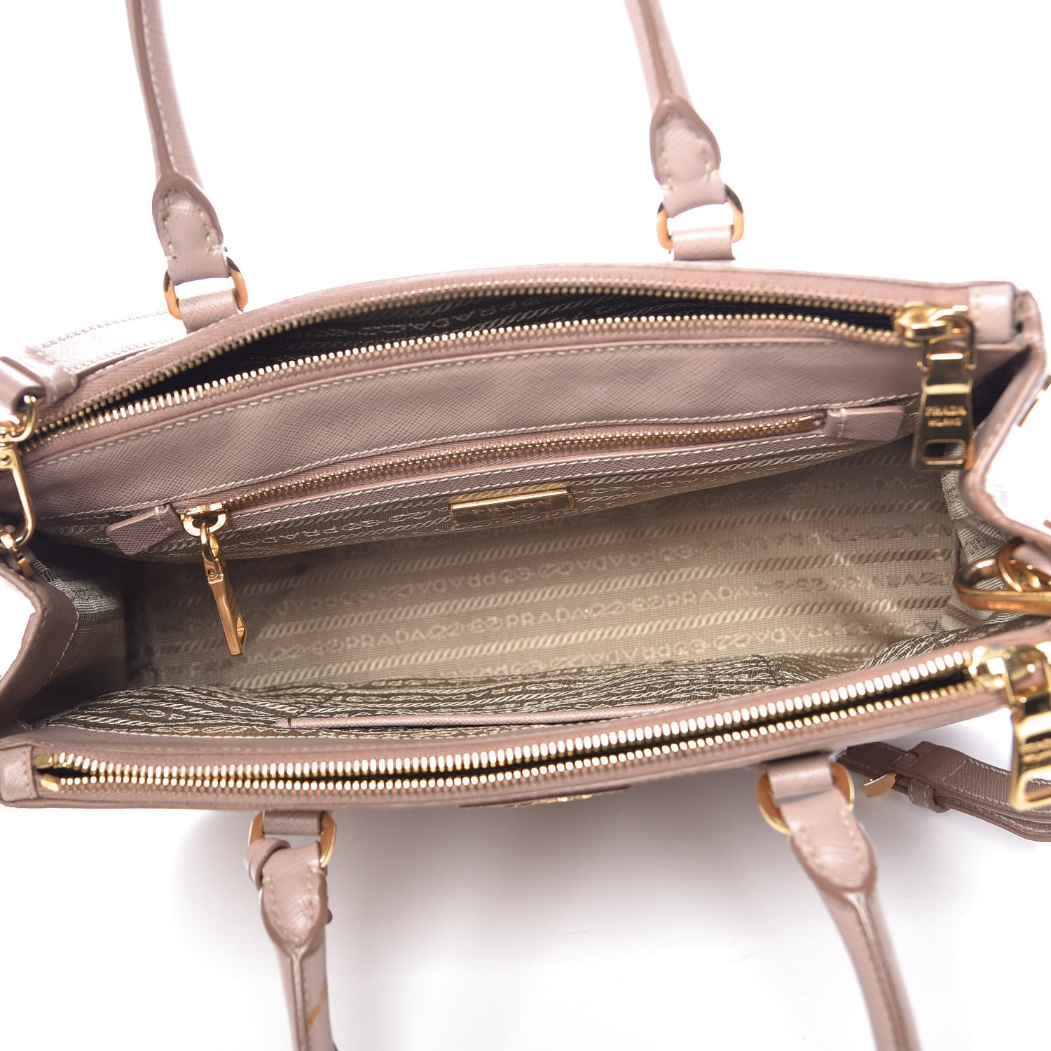 Prada Saffiano Small Galleria Double Zip Tote Cammeo 6 of 14