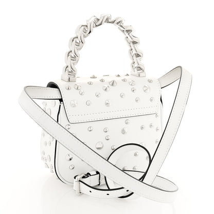 Versace Grained Calfskin Spiked Mini La Medusa Bag White 3 of 8