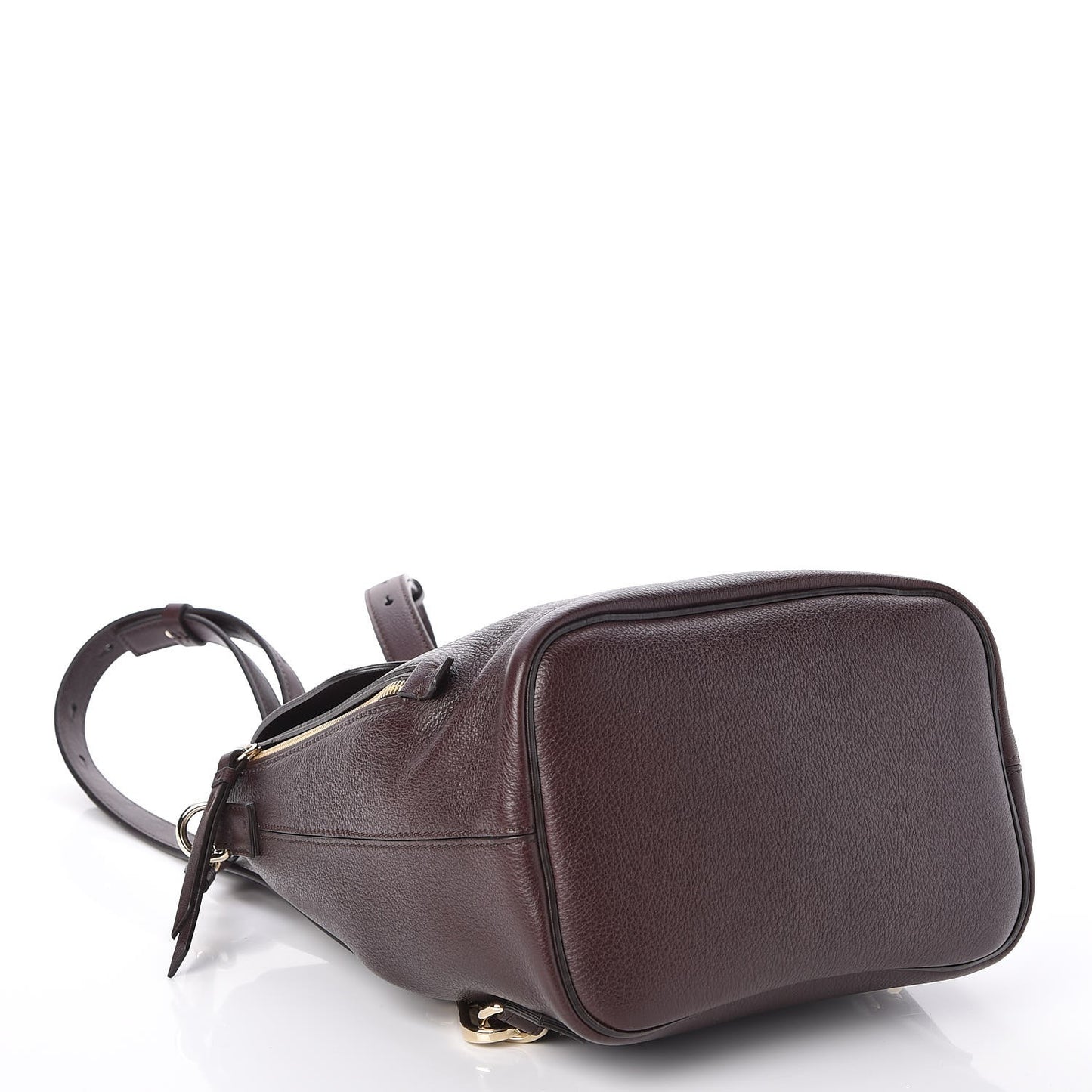 Suede Calfskin Small Faye Backpack Carbon Brown