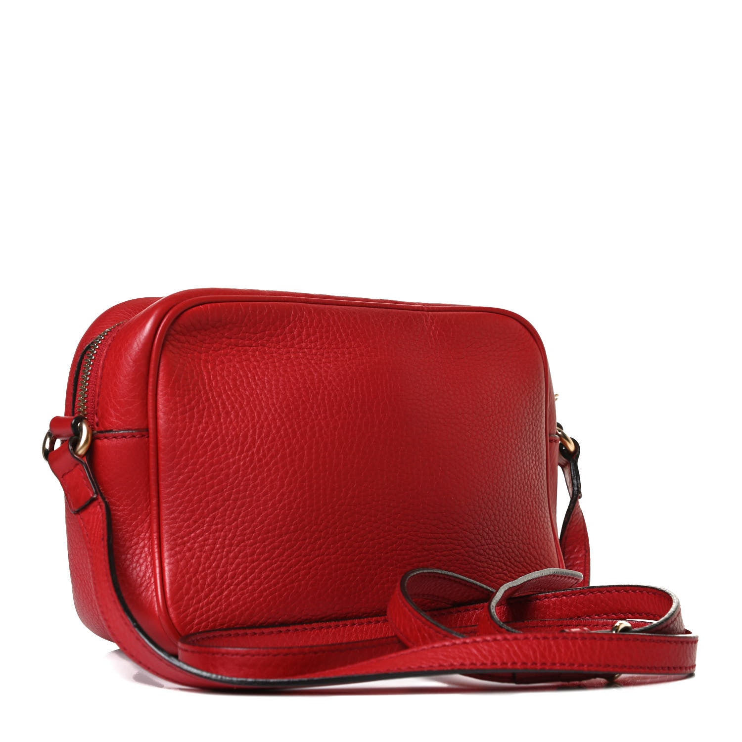 Gucci Pebbled Calfskin Small Soho Disco Bag Tabasco Red 3 of 14
