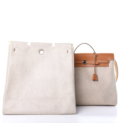 Hermes Toile Vache Calfskin Herbag 39 MM Natural 5 of 10