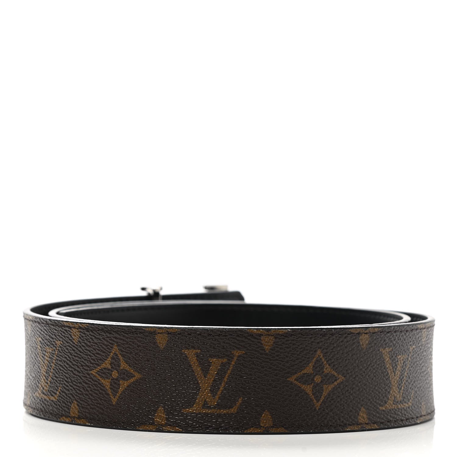 Louis Vuitton Calfskin Monogram 40mm LV Initiales Reversible Belt 95 38 Black 2 of 6